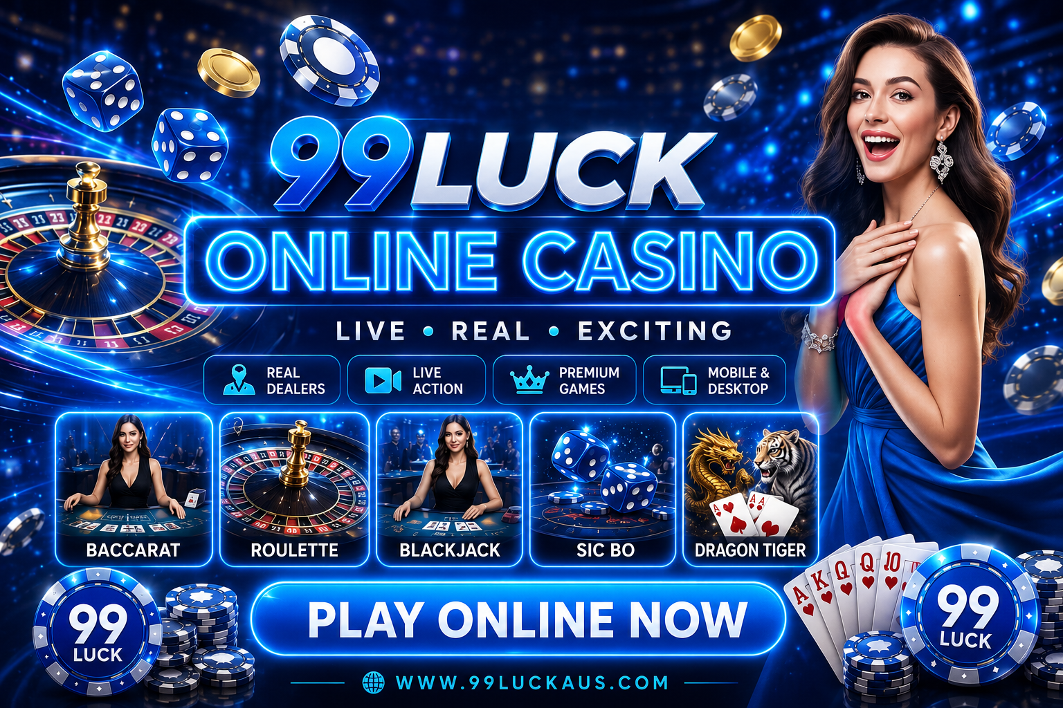 99LUCK online casino hero with live dealer games roulette baccarat blackjack sic bo and dragon tiger